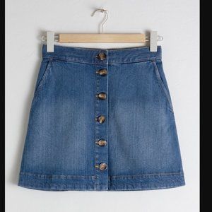 & other stories denim skirt